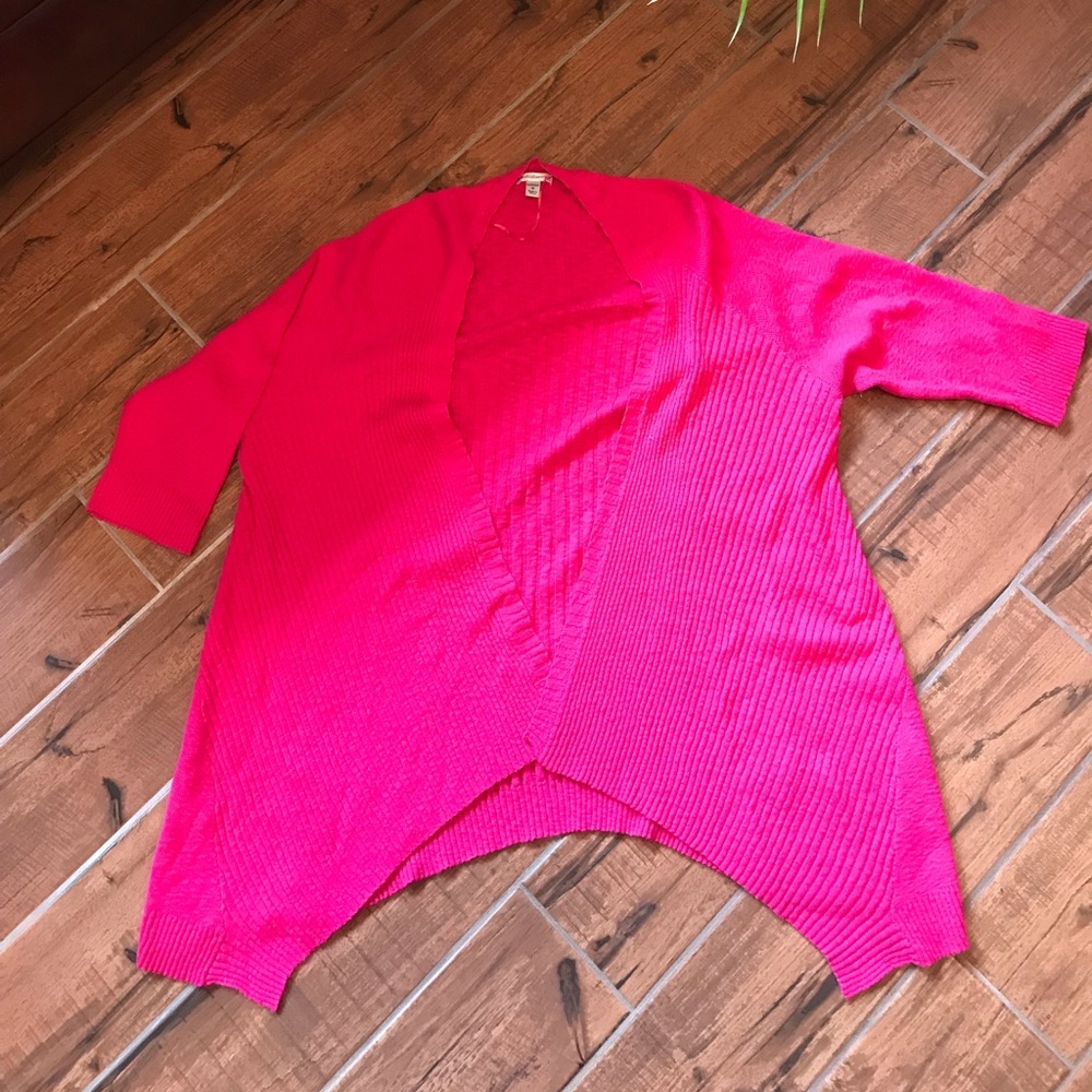 Pink‎ Croft & Barrow Woman Size 1 Sweater Jacket #2177